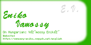 eniko vamossy business card